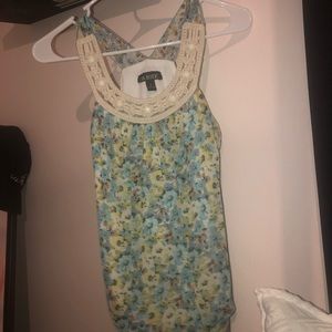A. Byer Floral Sleeveless Blouse